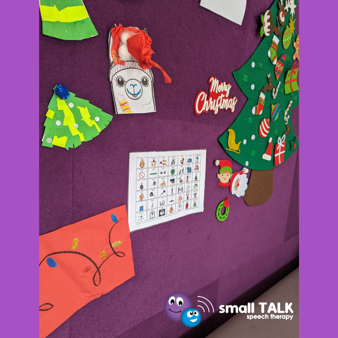 Small TALK speech therapy Christmas Craft